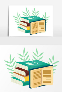 世界讀書日 書籍與矢量素材的完美結合